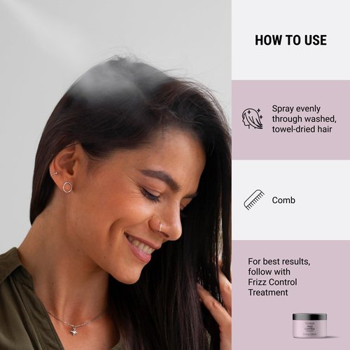 LAKMÉ Teknia Frizz Control Protector, Anti Frizz Heat Protection Spray for Frizzy or Curly Hair, Heat Protectant Spray, 10.2 Fl Oz