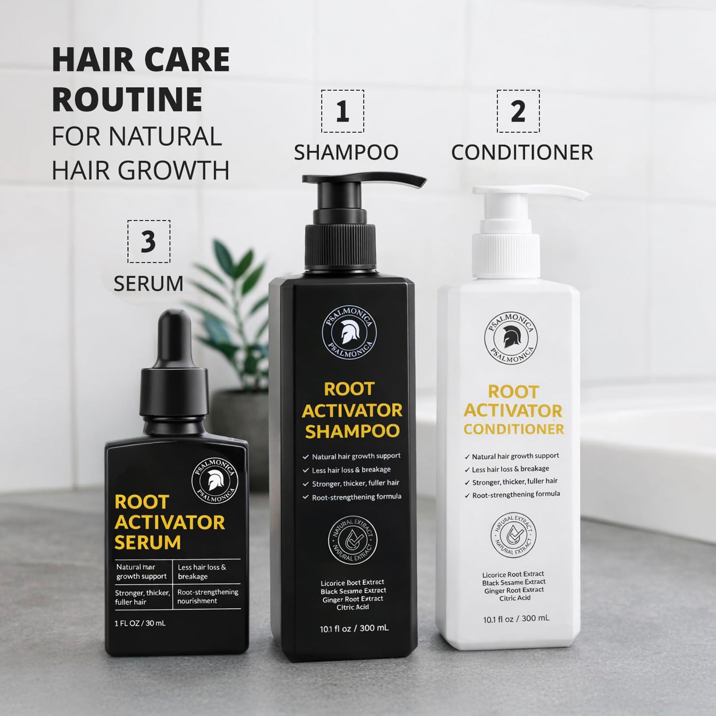 Skiennix Hair Growth Shampoo & Conditioner Set - Sulfate-Free Thickening Formula for Hair Loss & Thinning Hair