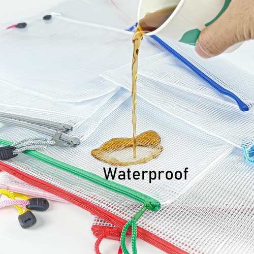 D-KINGCHY 24-Piece Zipper Storage Bag Set - Waterproof Plastic Mesh Pouches for Organization & Travel