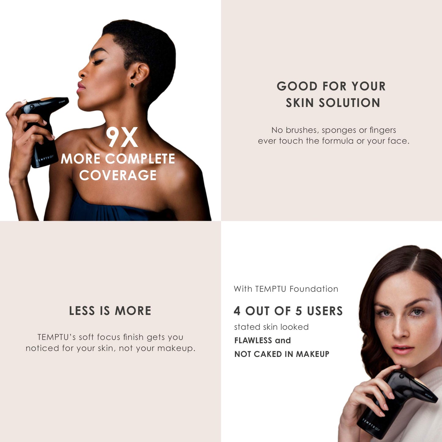 TEMPTU Air Perfect Canvas Airbrush Starter Kit, 10C Caramel