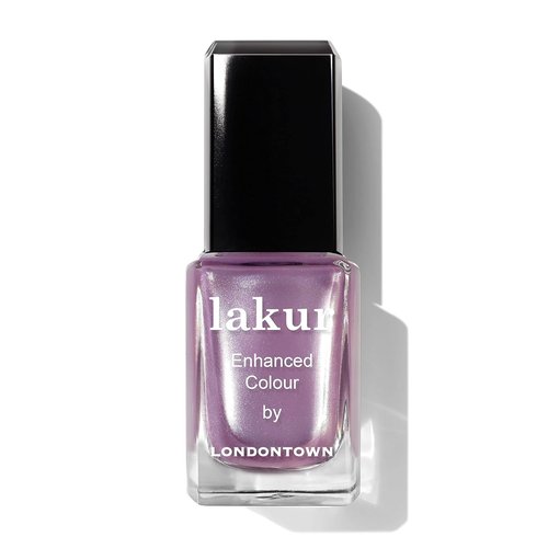 LONDONTOWN Lakur Nail Polish - Non-Toxic, Chip-Resistant Formula | Shimmery Glittery Purple, Amethyst on Ice, 0.40 fl oz