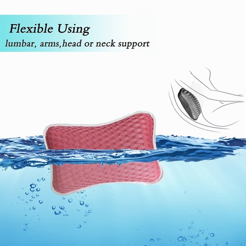 Bath Pillows for tub,Home Spa Pillows for Bathtub, Hot Tub,Head and Neck Support with 2 Strong Suction Cups,Pink