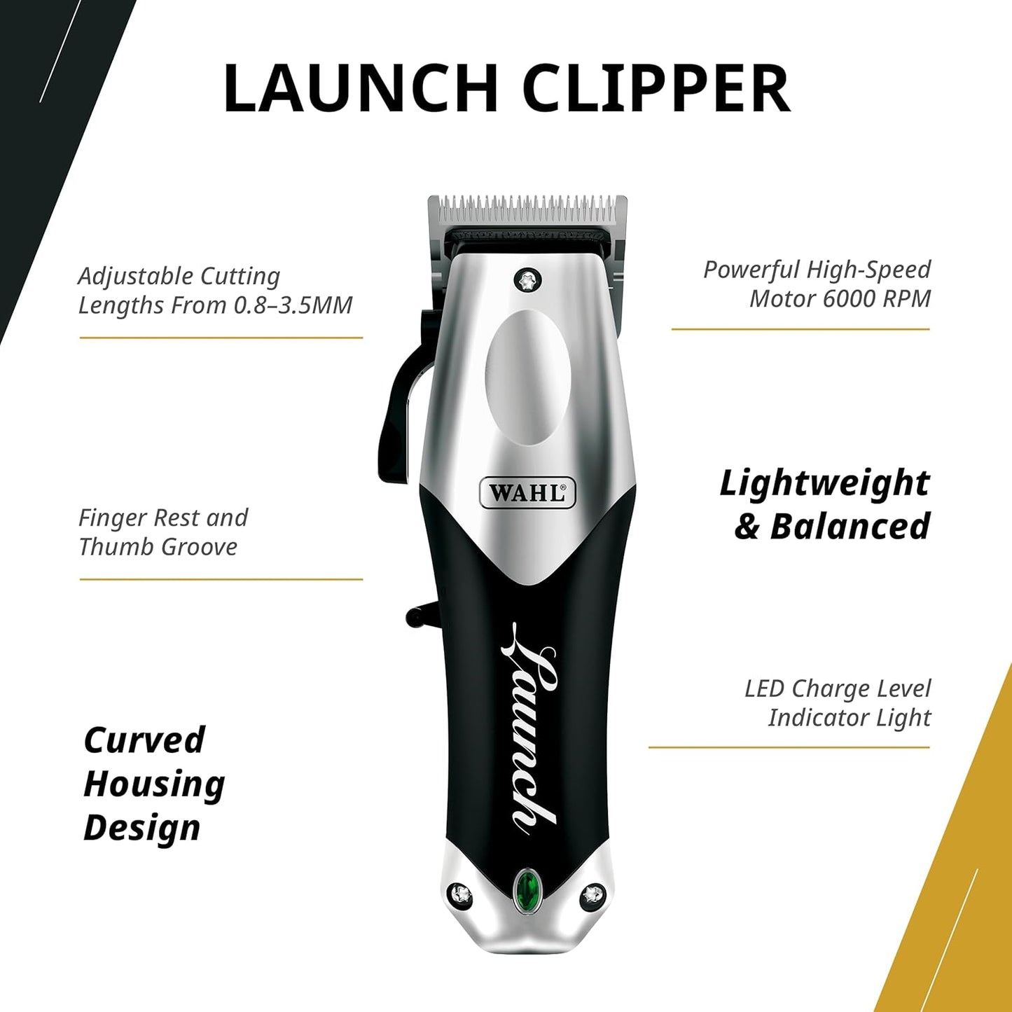 Wahl Professional Cordless Clipper & Trimmer Set - 6000 RPM Motor, USB-C Charging, 110-Minute Runtime
