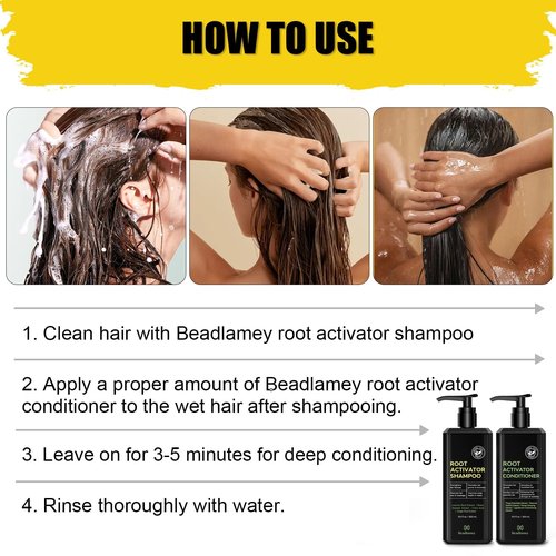 Root Activator Shampoo & Conditioner for Men - Hair Growth Set for Thinning Hair