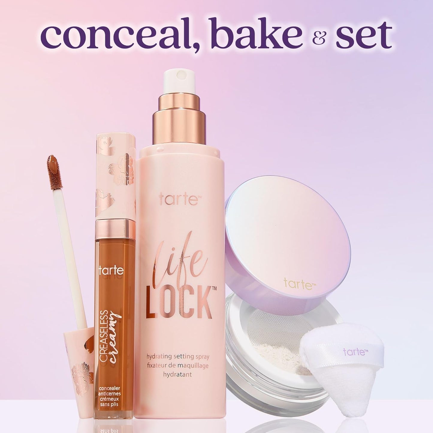 Tarte Life Lock Hydrating Setting Spray - 10-in-1 Weightless Mist with Hyaluronic Acid for Long-Lasting Makeup