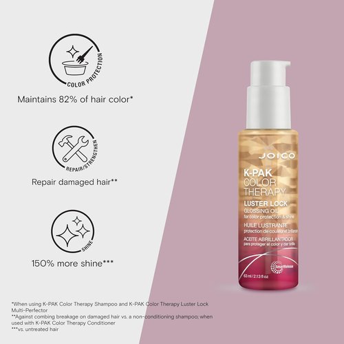 Joico K-PAK Color Therapy Glossing Oil - Enhance Color-Treated Hair Shine & Protection | Keratin & Argan Oil
