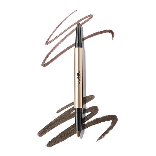 Iconic London Smokey Eye Duo Eyeliner - Creamy 2-in-1 Crayon, Water Resistant, Vegan Makeup