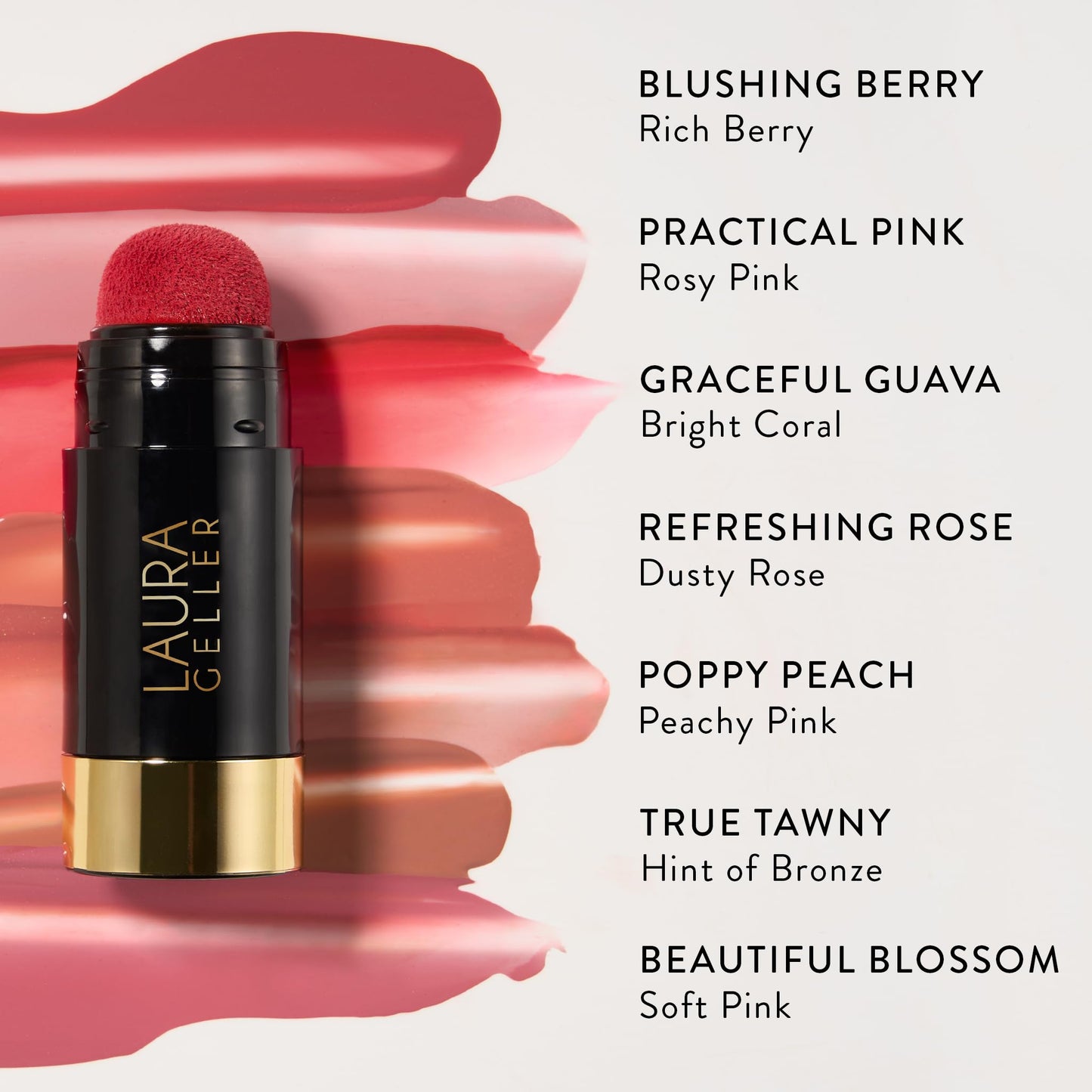 LAURA GELLER NEW YORK Serum Blush Tint, Lightweight Liquid Blush for Cheeks, Weightless Watercolor Sheer Finish, Graceful Guava