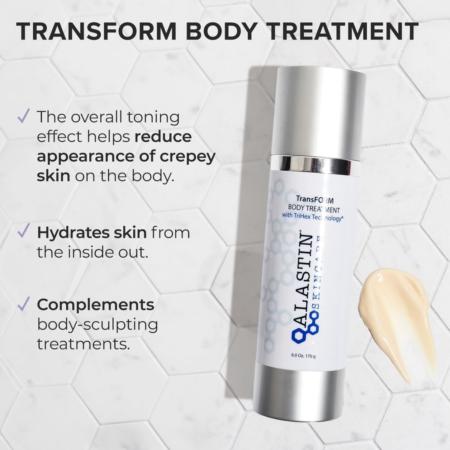 ALASTIN Skincare TransFORM Body Treatment - Skin Firming Lotion for Hydration & Aging Repair | 6 oz
