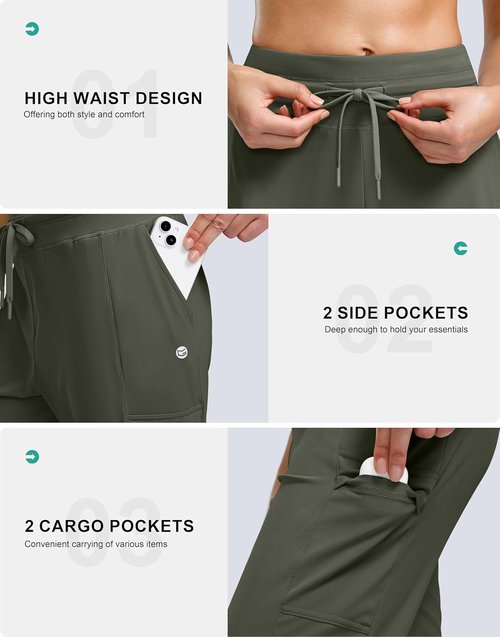 G Gradual Joggers for Women - High Waisted Athletic Pants with 4 Pockets | Soft Sweatpants for Workout & Travel