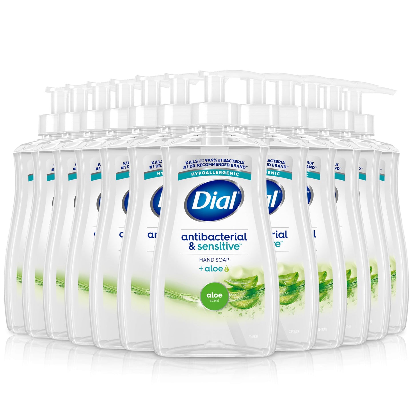 Dial Antibacterial Liquid Hand Soap, Spring Water, 11 fl oz (Pack of 4)