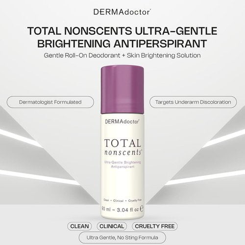 DERMAdoctor Antiperspirant - Ultra-Gentle Clinical Strength Deodorant for Sensitive Skin | Unscented Roll-On - 3.04 oz
