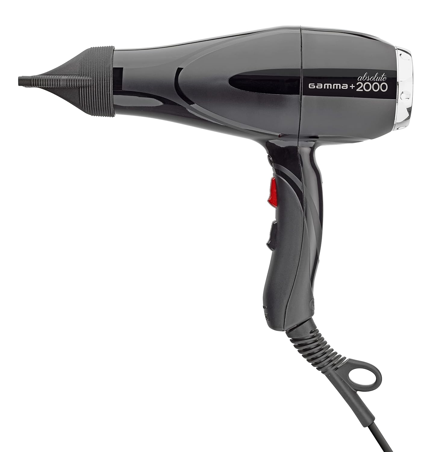 Gamma+ Absolute 2000 Professional Tourmaline Ionic Hair Dryer - Unisex with 2 Concentrator Nozzles