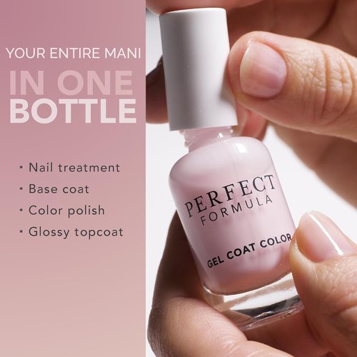 Perfect Formula Gel Coat Color Duo - Fresh Pink & Dazzle | Nail Strengthener & Keratin Repair Treatment, 2 Piece Set, 0.27 oz