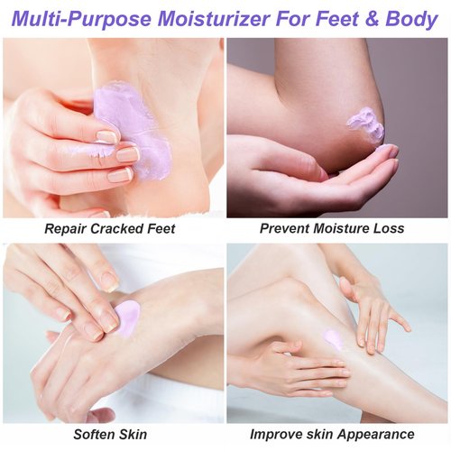 Charmonic Urea Cream 42% Plus Salicylic Acid 2%, Lavender Foot Cream for Dry Cracked Heels Treatment Knees Elbows Hands Repair Treatment, Callus Remover for Feet, Foot Lotion for Dry Cracked Feet