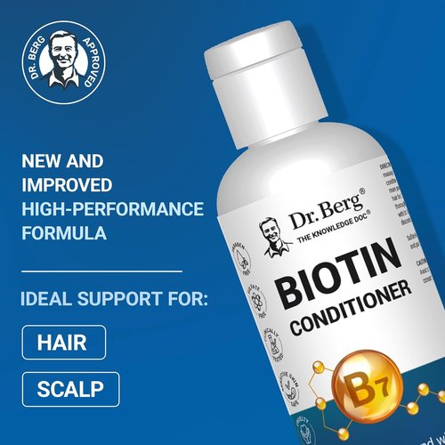 Dr. Berg Biotin Conditioner - High-Performance Formula for Men & Women | Paraben-Free, 8 Fl Oz