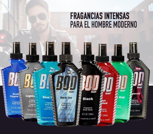 BOD man Parfums De Coeur Lights Out Fragrance Body Spray for Men, 8 Ounce