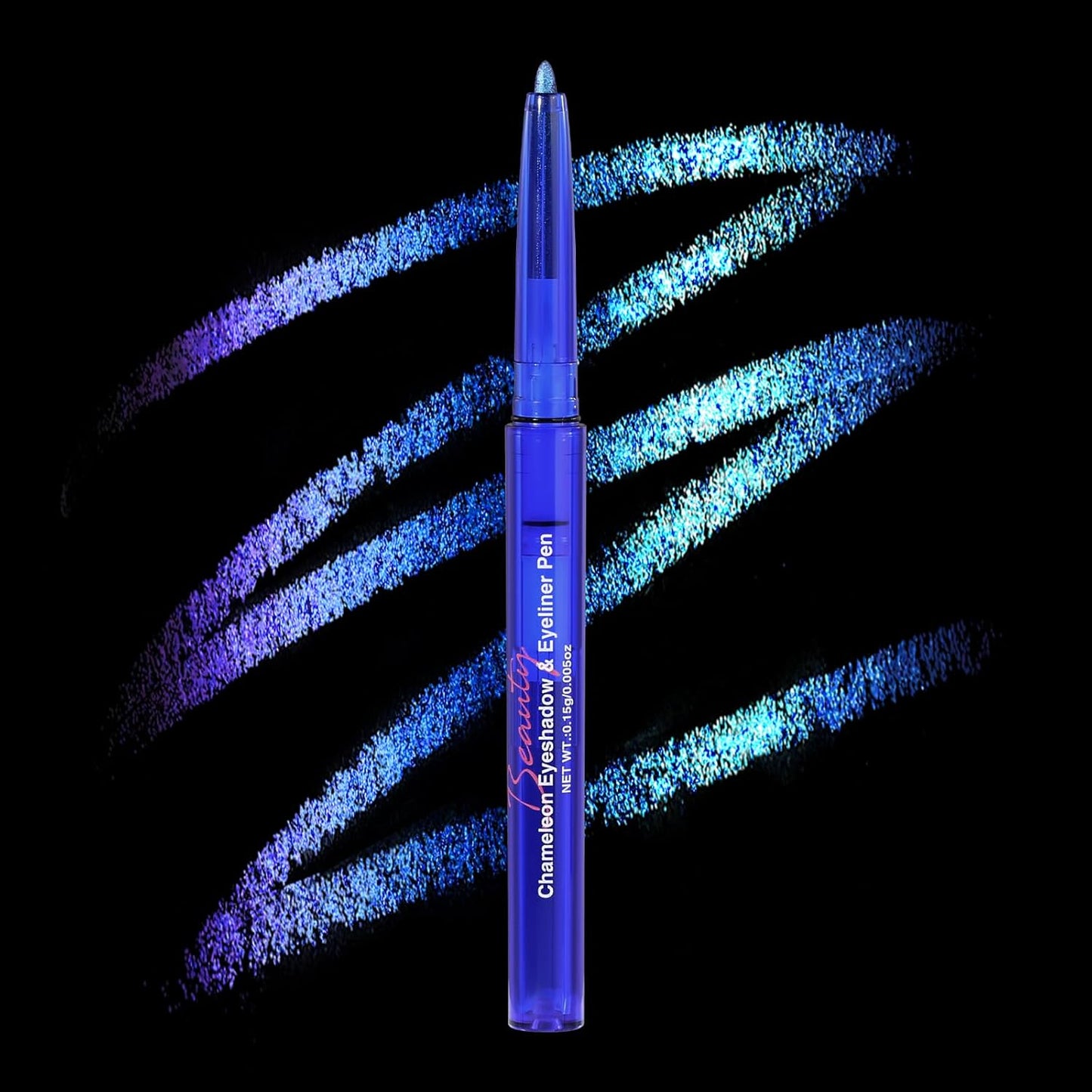 UCANBE Chameleon Eyeshadow & Eyeliner Gel Pencil - Waterproof Multichrome Metallic Glitter (Electric Blue to Royal Purple)