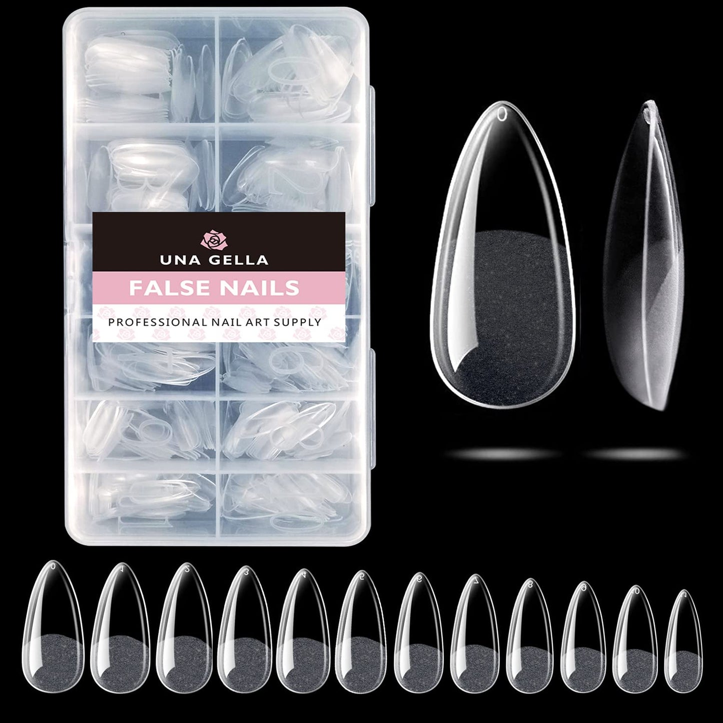 UNA GELLA GEL NAIL TIPS FOR ACRYLIC NAIL TIPS SOFT GEL TIPS