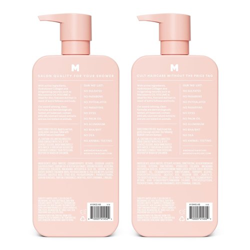 Monday Haircare Volume Shampoo & Conditioner Set - 27 oz | Nourishing Coconut Oil & Ginger Extract for Fine, Oily Hair