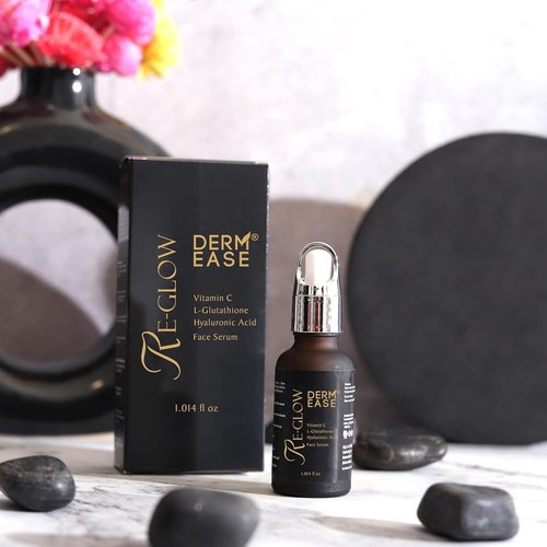 Re Glow Face Serum - Anti-Wrinkle Formula with Vitamin C & L-Glutathione | Brightens Blemishes & Sunburn | 1.014 fl oz