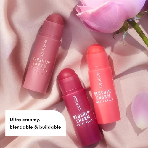 Catrice Blushin' Charm Multi Stick - Creamy Blush & Lip Tint | Buildable Dewy Finish | Vegan (050 Radiant Honey)