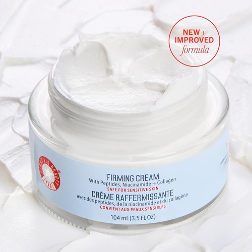 First Aid Beauty - Firming Collagen Cream | Ultra-Rich Moisturizer with Peptides & Niacinamide, 3.5 oz