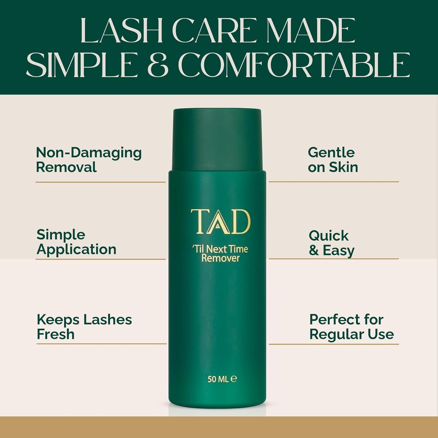 TAD Beauty DIY Lash Remover - Unseals Eyelash Adhesive for Easy Removal - 50ml, Made in South Korea