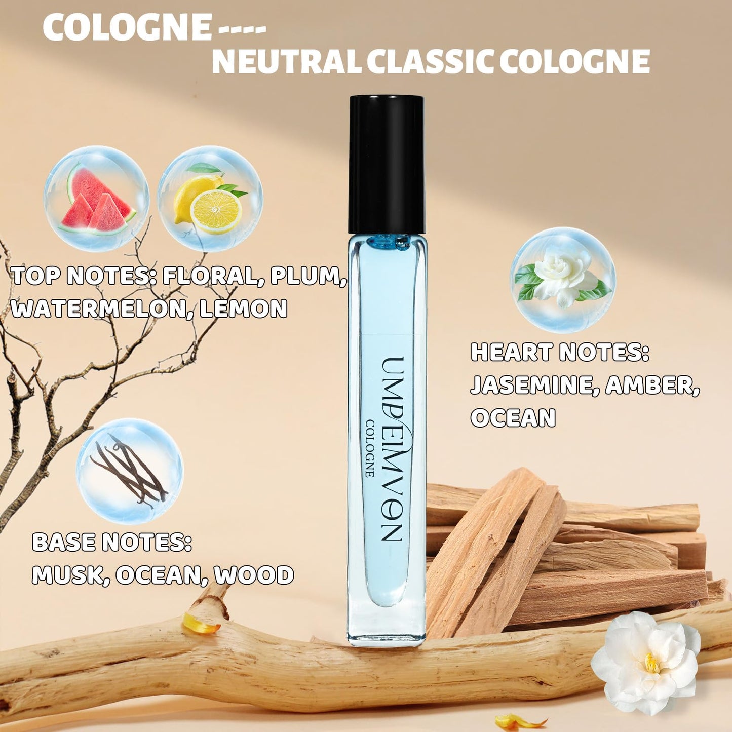 Umpeimvon Roll On Perfume Oils for Women Long Lasting, Pheromones Perfume Body Oil, Travel Size 0.33 Fl. Oz