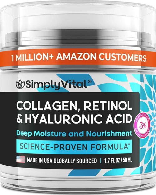 Regine Switzerland Anti-Aging Face Moisturizer - Retinol, Collagen & Hyaluronic Acid - Hydrating Cream for All Skin Types - 1.7 fl oz