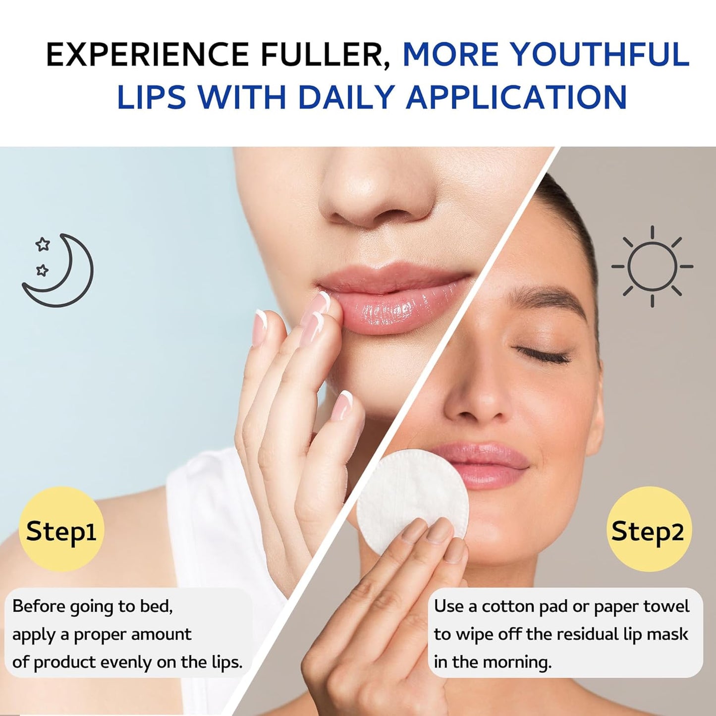 Skiennix Lip Sleeping Mask - Hydrating Overnight Collagen Lip Plumper with Hyaluronic Acid | 20g