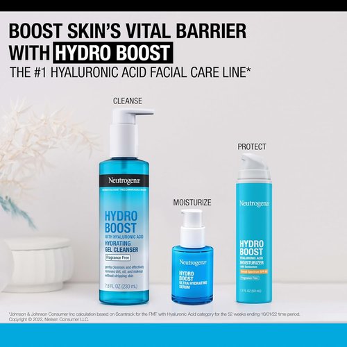 Neutrogena Hydro Boost Serum - Ultra Hydrating Face Serum with Hyaluronic Acid | Fragrance-Free, 1 fl. oz
