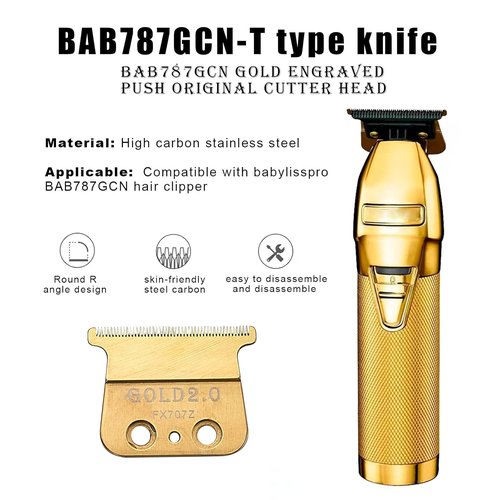 BaBylissPRO Replacement DOLD 2.0 Blades - Golden Steel Knife for FX787 & FX726 Hair Trimmers