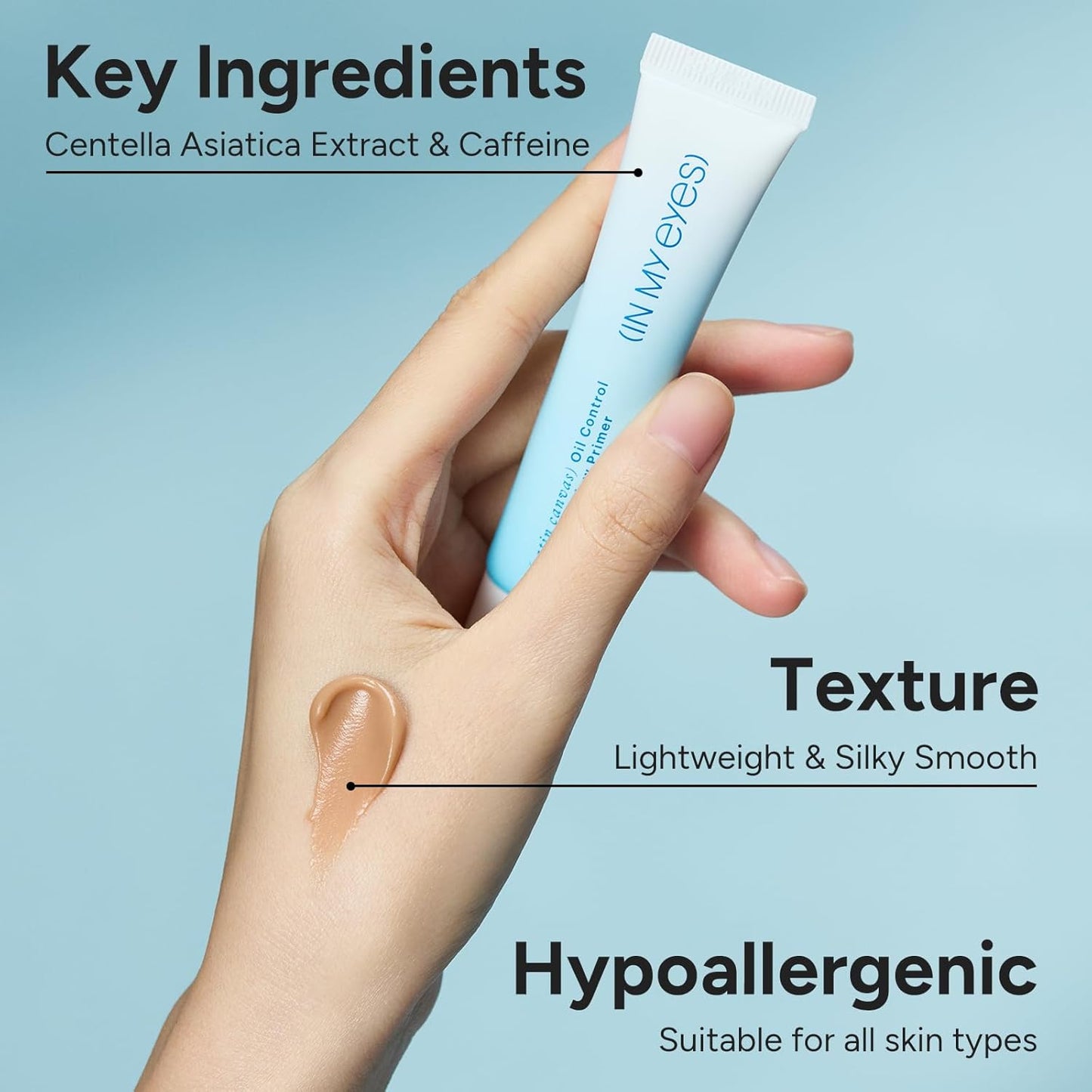 Skiennix Oil Control Eyeshadow Primer - Smooth Makeup Base for All Skin Tones | Lightweight & Non-Greasy - 0.5 fl. oz