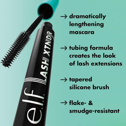 e.l.f. Lash XTNDR Mascara - Tubing Technology for Lash Extensions, Clump & Flake Free, Vegan, Deep Brown