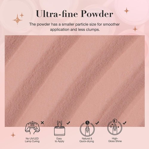 AZUREBEAUTY Dip Powder Nail Set - Light Pink & Champagne Shimmer | 6 Colors for DIY Manicure