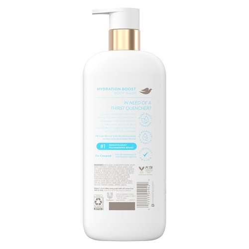 Dove Hydration Boost Serum Body Wash - Deeply Moisturizes Dry Skin with Hyaluronic Acid | 18.5 Fl Oz