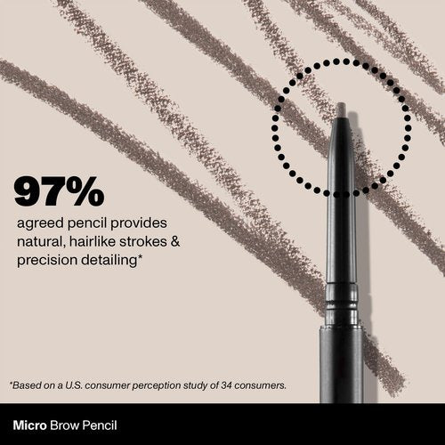 Morphe Micro Dual Eyebrow Pencil - Dual-Ended Brow Pencil Featuring a Retractable, Ultra-Precise, Pointed Tip - Richly Pigmented, Smooth-Gliding, Long-Lasting Wax Formula - Chocolate Mousse (0.003 oz)