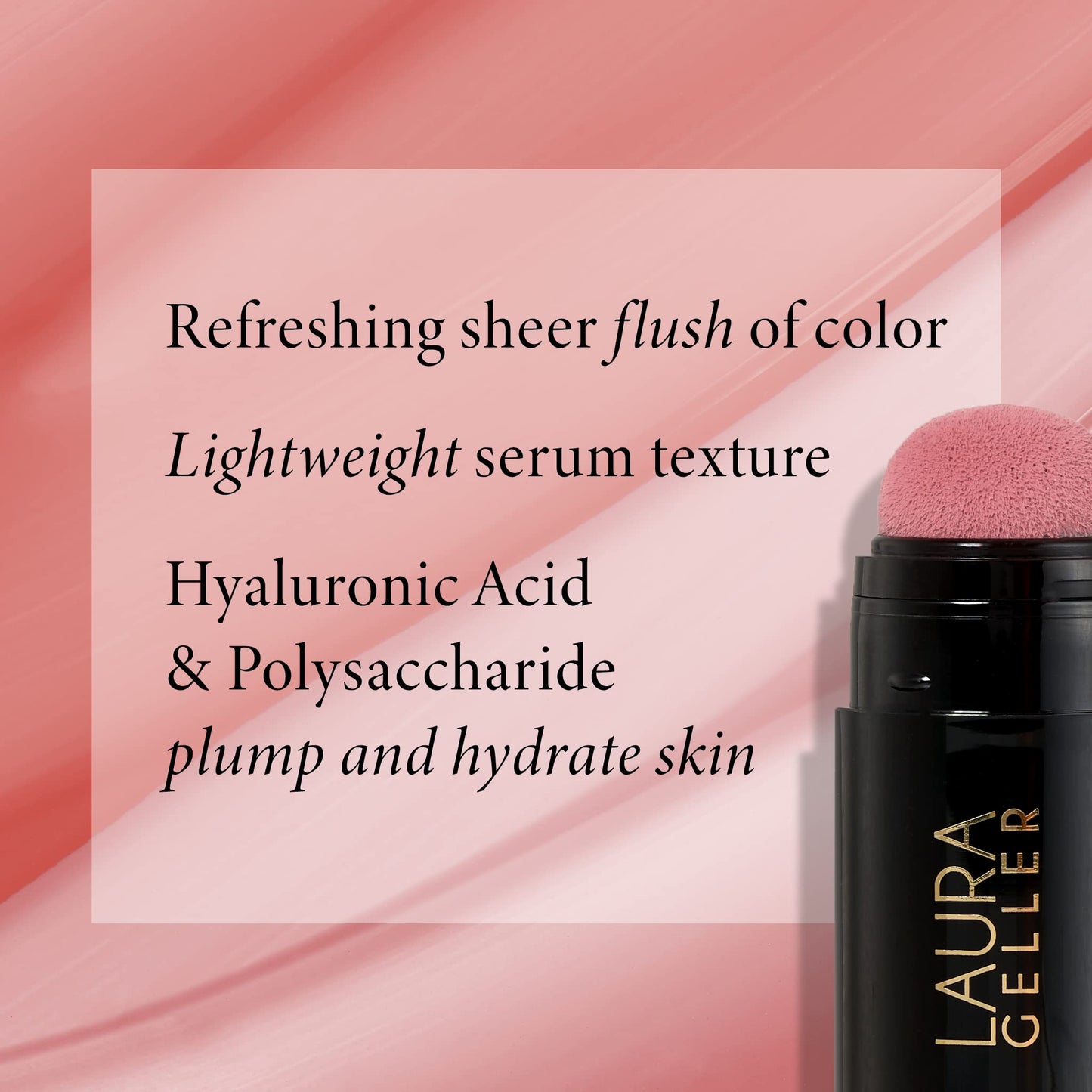 LAURA GELLER NEW YORK Serum Blush Tint, Lightweight Liquid Blush for Cheeks, Weightless Watercolor Sheer Finish, Graceful Guava