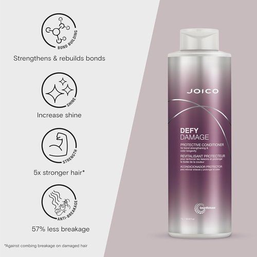 Joico Defy Damage Protective Conditioner - Strengthen Color-Treated Hair | Moringa Seed Oil & Arginine