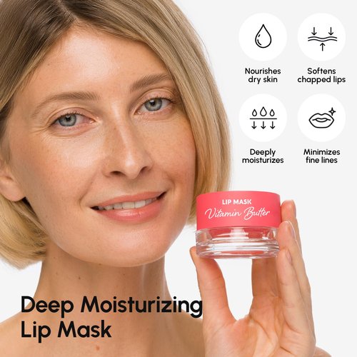 MAREE Lip Mask Overnight - Hydrating Lip Moisturizer with Hyaluronic Acid & Collagen - Repair Dry Lips