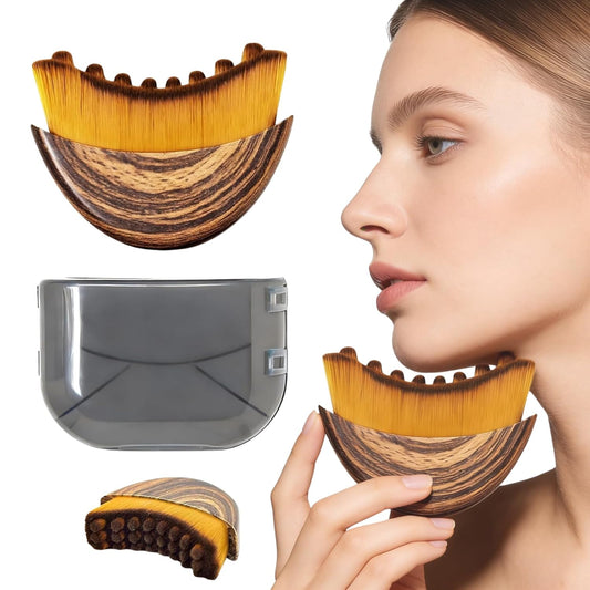 Skiennix Lymphatic Contour Face Brush - Anti-Puffiness Massager for Double Chin Reduction & Skin Glow