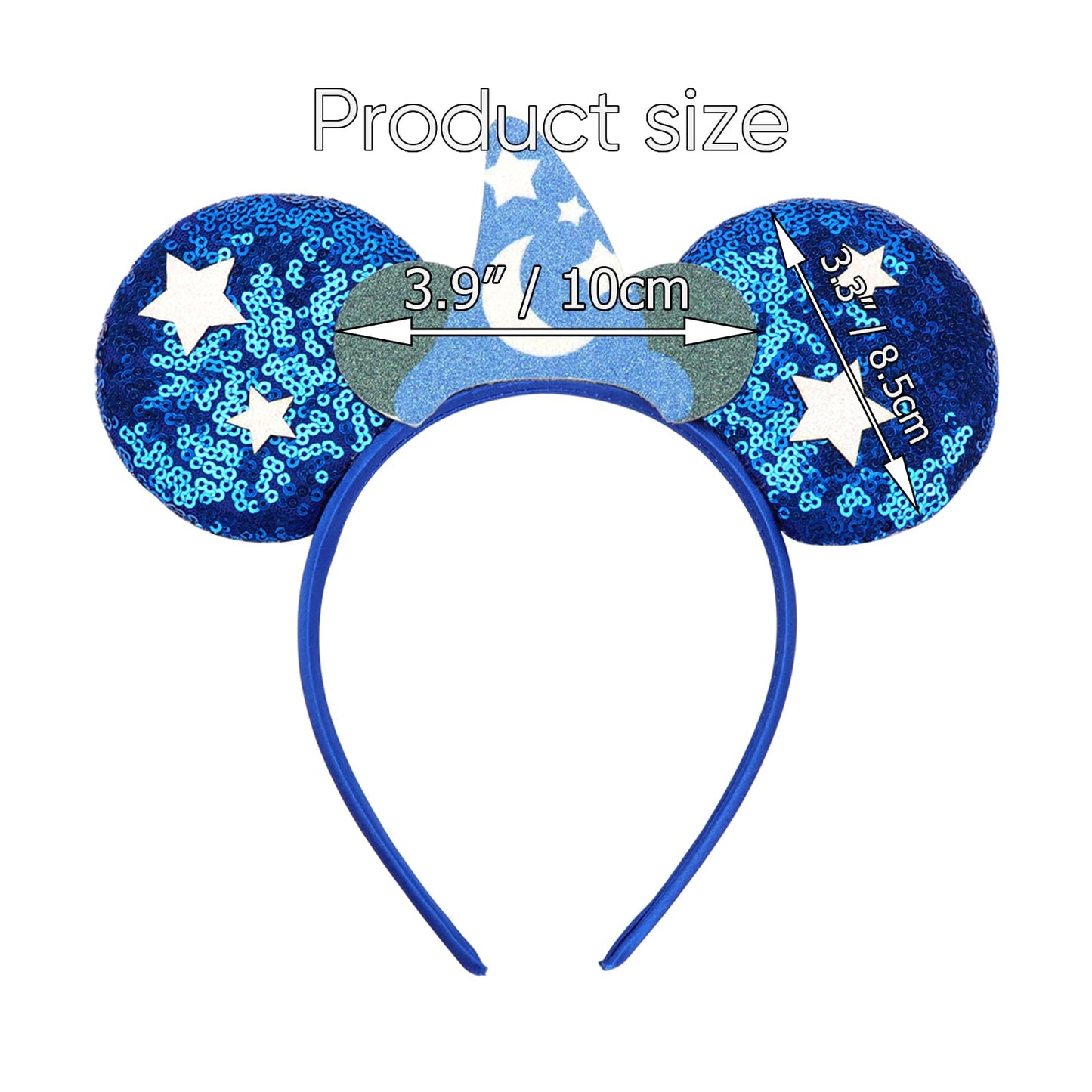 AQOKKA 1 Pcs Mouse Ears Headbands with Bow for Birthday Party, Hair Hoop Party Decoration Cosplay Costume Hair Accessories for Women & Girls