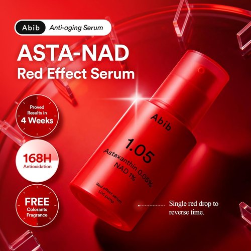 Abib Red Effect Serum - Anti-Aging Facial Skincare with NMN & Astaxanthin | 1.05 Pump, 1.01 Fl Oz