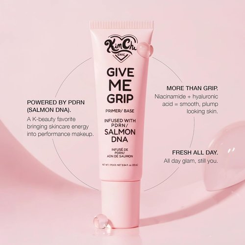 KimChiChic Beauty Grip Gel Primer - Hydrating Makeup Base for Long-Wear Hold | 0.84 fl oz