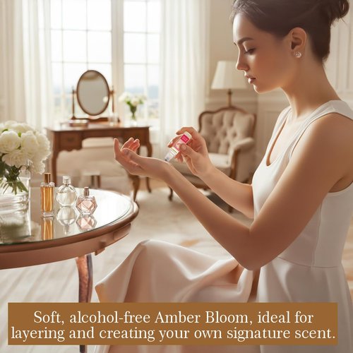 Zoha Amber Bloom - Amber Perfume for Women and Men, Alcohol Free Clean Perfume and Layering Oil, 6ml Roll-On