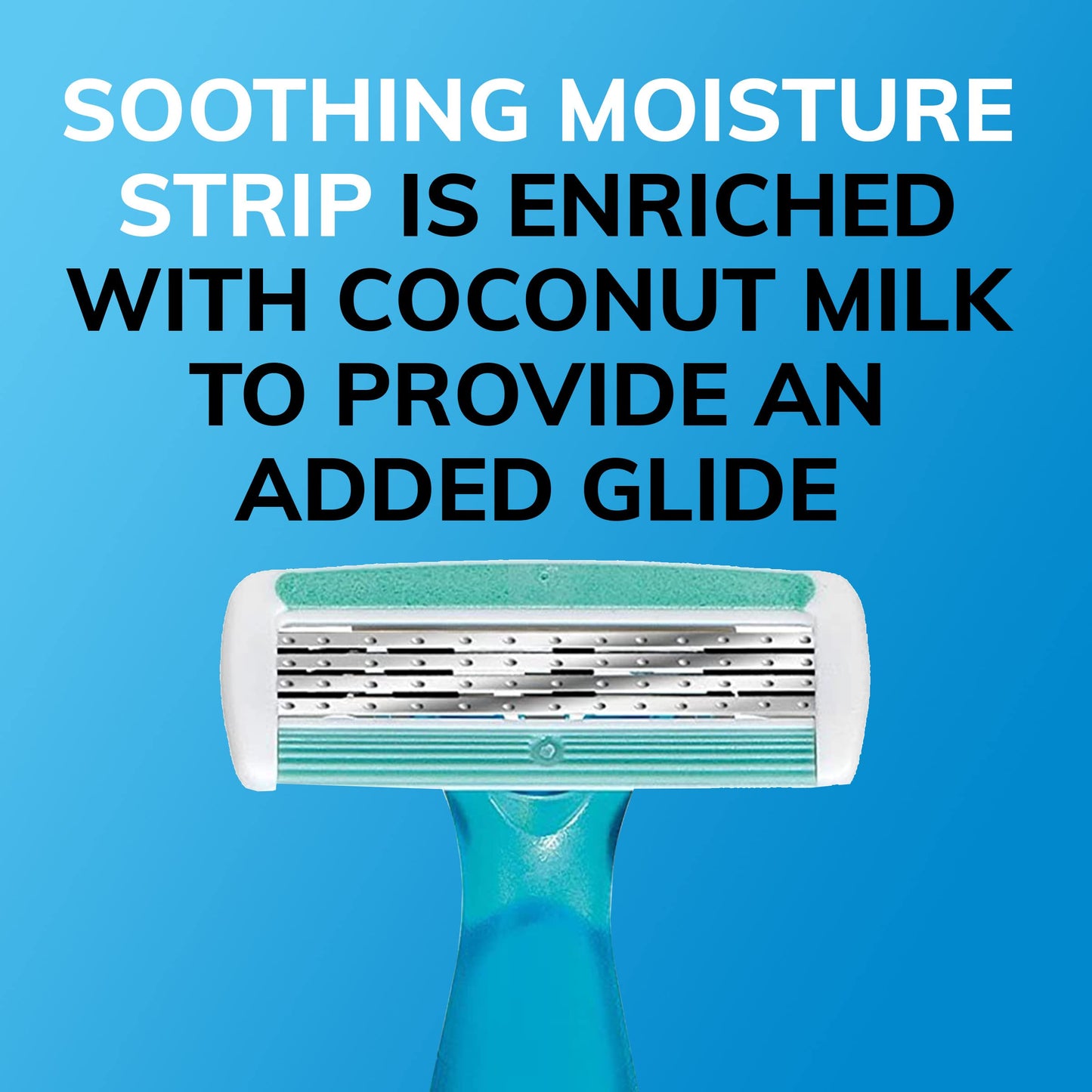 BIC Soleil Comfort 4-Blade Disposable Razors for Women Sensitive Skin Razor for a Smooth and Close Shave, 3 Piece Razor Set (Pack of 2)