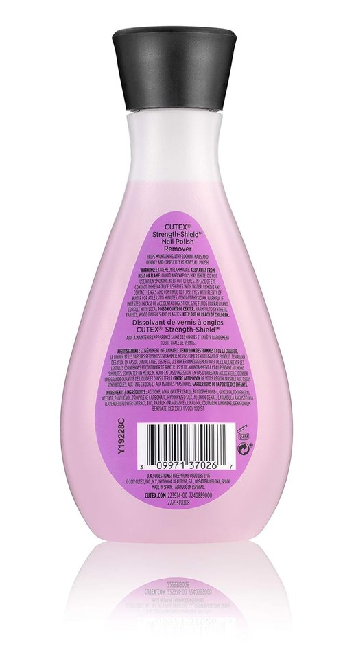 Cutex Nail Polish Remover - Strength Shield Formula with Vitamins E & B5 | 6.76 Fl Oz (Pack of 2)