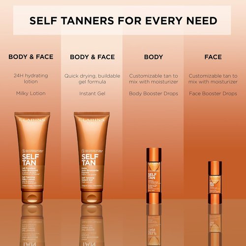 Clarins Self Tanning Body Booster - Natural, Streak-Free Tanning Drops to Mix with Moisturizer | 1 Oz