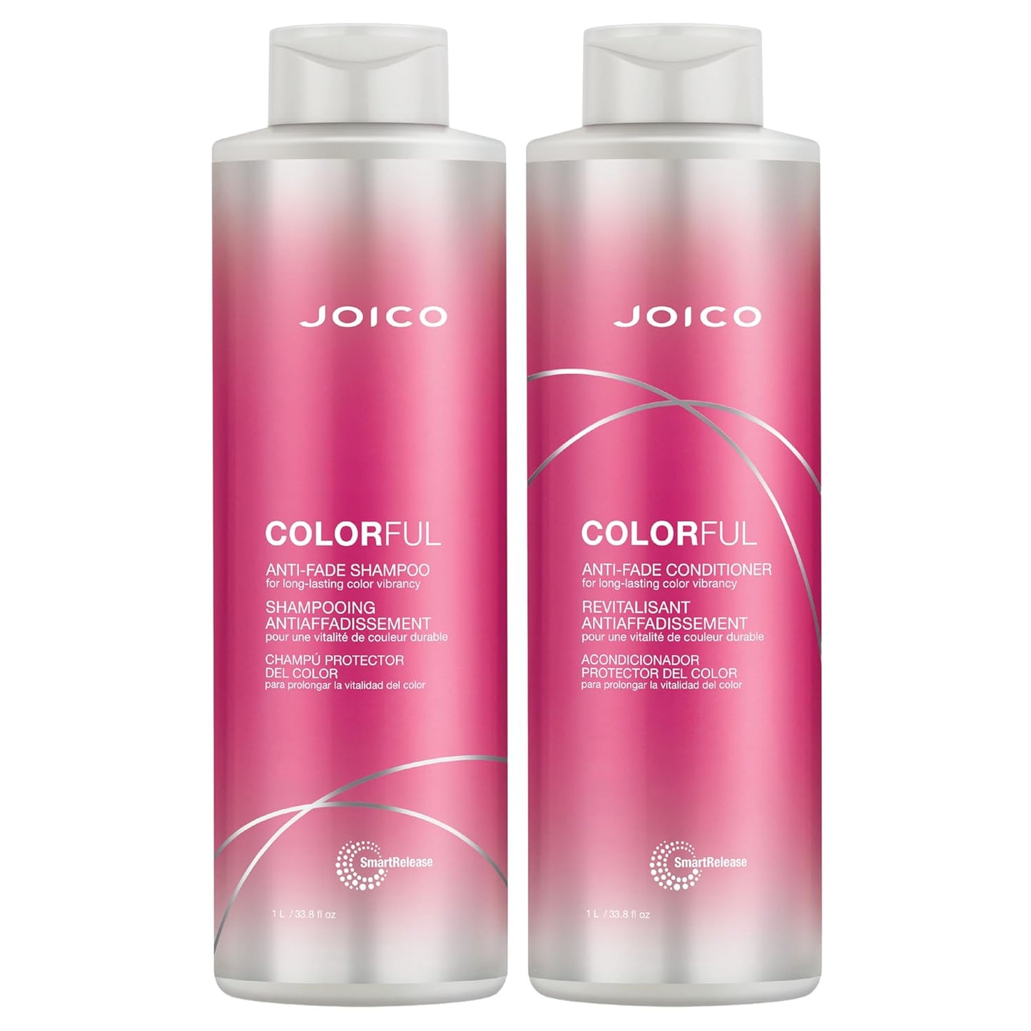 Joico Colorful Anti-Fade Shampoo & Conditioner Set - Preserve Vibrant Hair Color | For Color-Treated Hair